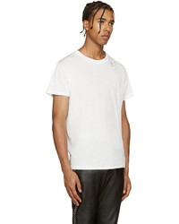 weißes T-shirt von Saint Laurent