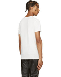 weißes T-shirt von Saint Laurent