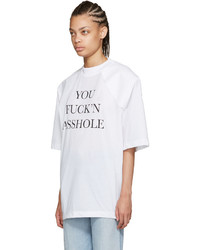 weißes T-shirt von Vetements