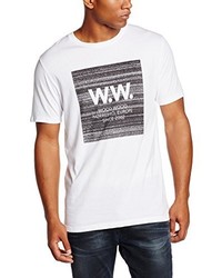 weißes T-shirt von Wood Wood