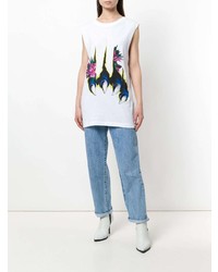 weißes Trägershirt mit Blumenmuster von Diesel