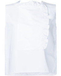 weißes Trägershirt mit Rüschen von Atlantique Ascoli