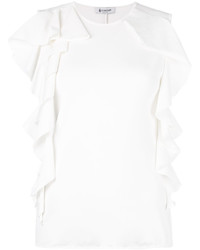 weißes Trägershirt mit Rüschen von Dondup