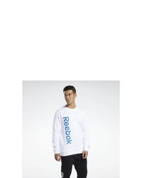 weißes und blaues bedrucktes Sweatshirt von Reebok