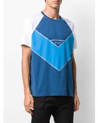 weißes und blaues bedrucktes T-Shirt mit einem Rundhalsausschnitt von Givenchy