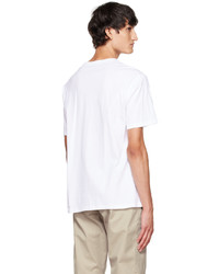 weißes und blaues bedrucktes T-Shirt mit einem Rundhalsausschnitt von AFFXWRKS
