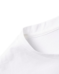 weißes und blaues horizontal gestreiftes T-Shirt mit einem Rundhalsausschnitt von Loewe