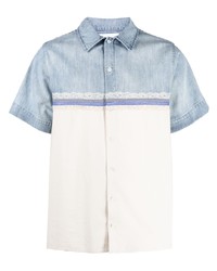 weißes und blaues Kurzarmhemd von Koché
