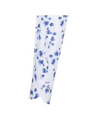 weißes und blaues Langarmhemd mit Blumenmuster von Jacques Britt