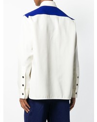 weißes und blaues Langarmhemd von Calvin Klein 205W39nyc