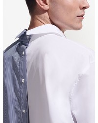 weißes und blaues Langarmhemd von Karl Lagerfeld
