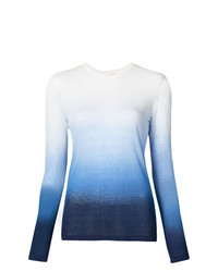 weißes und blaues Langarmshirt von Michael Kors Collection