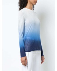 weißes und blaues Langarmshirt von Michael Kors Collection