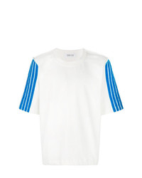 weißes und blaues T-Shirt mit einem Rundhalsausschnitt von Dima Leu