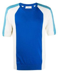 weißes und blaues T-Shirt mit einem Rundhalsausschnitt von Pringle Of Scotland