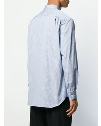 weißes und blaues vertikal gestreiftes Businesshemd von Comme Des Garcons SHIRT