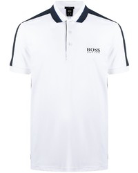 weißes und dunkelblaues Polohemd von BOSS HUGO BOSS