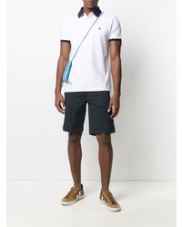 weißes und dunkelblaues Polohemd von Polo Ralph Lauren