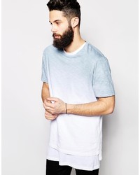weißes und dunkelblaues T-Shirt mit einem Rundhalsausschnitt von Asos