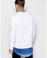 weißes und dunkelblaues T-Shirt mit einem Rundhalsausschnitt von Asos