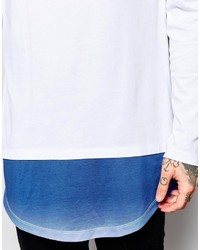 weißes und dunkelblaues T-Shirt mit einem Rundhalsausschnitt von Asos