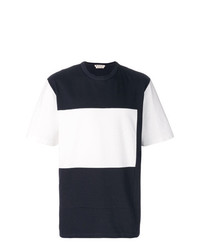 weißes und dunkelblaues T-Shirt mit einem Rundhalsausschnitt von Marni