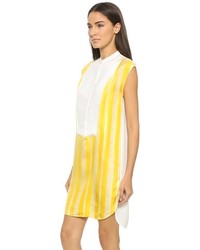 weißes und gelbes gerade geschnittenes Kleid von 3.1 Phillip Lim