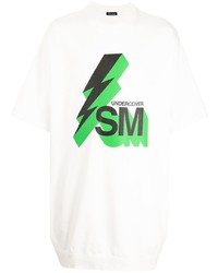 weißes und grünes bedrucktes T-Shirt mit einem Rundhalsausschnitt von UNDERCOVE