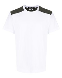 weißes und grünes T-Shirt mit einem Rundhalsausschnitt von Comme des Garcons Homme Deux