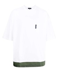 weißes und grünes T-Shirt mit einem Rundhalsausschnitt von Comme des Garcons Homme
