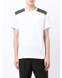 weißes und grünes T-Shirt mit einem Rundhalsausschnitt von Comme des Garcons Homme Deux