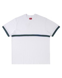 weißes und grünes T-Shirt mit einem Rundhalsausschnitt von Supreme