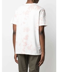 weißes und rosa Mit Batikmuster T-Shirt mit einem Rundhalsausschnitt von A.P.C.