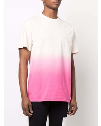 weißes und rosa T-Shirt mit einem Rundhalsausschnitt von Iceberg