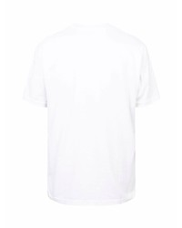 weißes und rotes bedrucktes T-Shirt mit einem Rundhalsausschnitt von Supreme