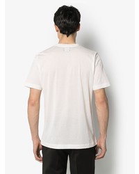 weißes und rotes bedrucktes T-Shirt mit einem Rundhalsausschnitt von Kiton