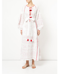 weißes und rotes besticktes Folklore Kleid von March 11