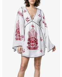 weißes und rotes besticktes Folklore Kleid von Vita Kin