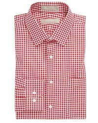 weißes und rotes Hemd mit Vichy-Muster
