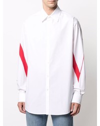 weißes und rotes Langarmhemd von Valentino