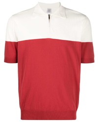 weißes und rotes Polohemd von Eleventy