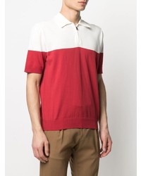 weißes und rotes Polohemd von Eleventy