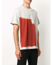 weißes und rotes T-Shirt mit einem Rundhalsausschnitt von A-Cold-Wall*