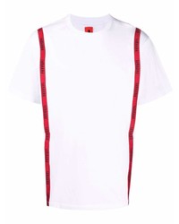 weißes und rotes T-Shirt mit einem Rundhalsausschnitt von Ferrari