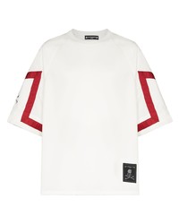 weißes und rotes T-Shirt mit einem Rundhalsausschnitt von Mastermind Japan