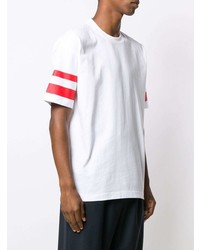 weißes und rotes T-Shirt mit einem Rundhalsausschnitt von Calvin Klein
