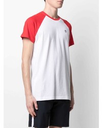 weißes und rotes T-Shirt mit einem Rundhalsausschnitt von Hydrogen