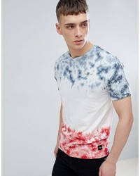 weißes und rotes und dunkelblaues bedrucktes T-Shirt mit einem Rundhalsausschnitt von ONLY & SONS
