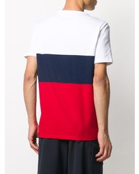 weißes und rotes und dunkelblaues bedrucktes T-Shirt mit einem Rundhalsausschnitt von Polo Ralph Lauren