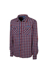 weißes und rotes und dunkelblaues Langarmhemd mit Vichy-Muster von Chiemsee